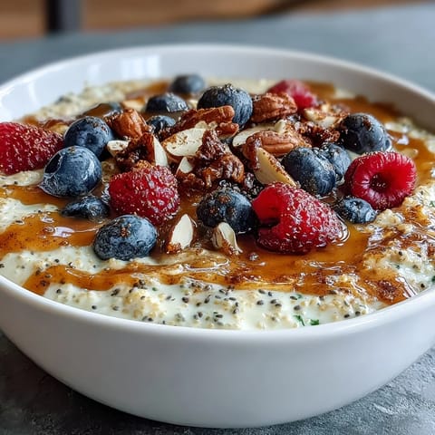 Creamy millet porridge with vibrant mixed berries and warming spices.
