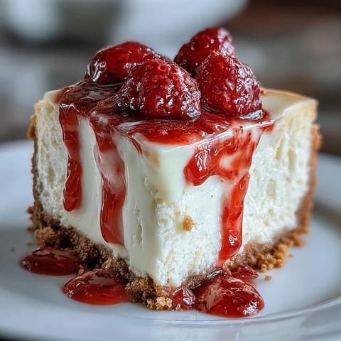 Up-close view of Indulgent White Chocolate Raspberry Cheesecake Bliss, highlighting the buttery graham cracker crust and tangy fresh raspberry garnish.