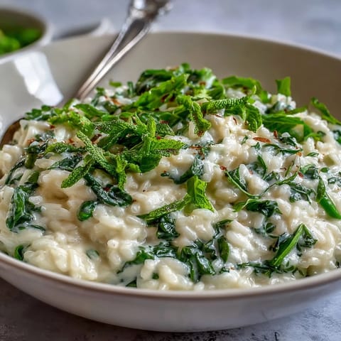 Spring Pea Mint Risotto