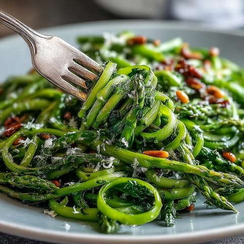 Shaved asparagus salad with lemon and Parmesan, a bright spring dish of tender asparagus ribbons and zesty citrus.