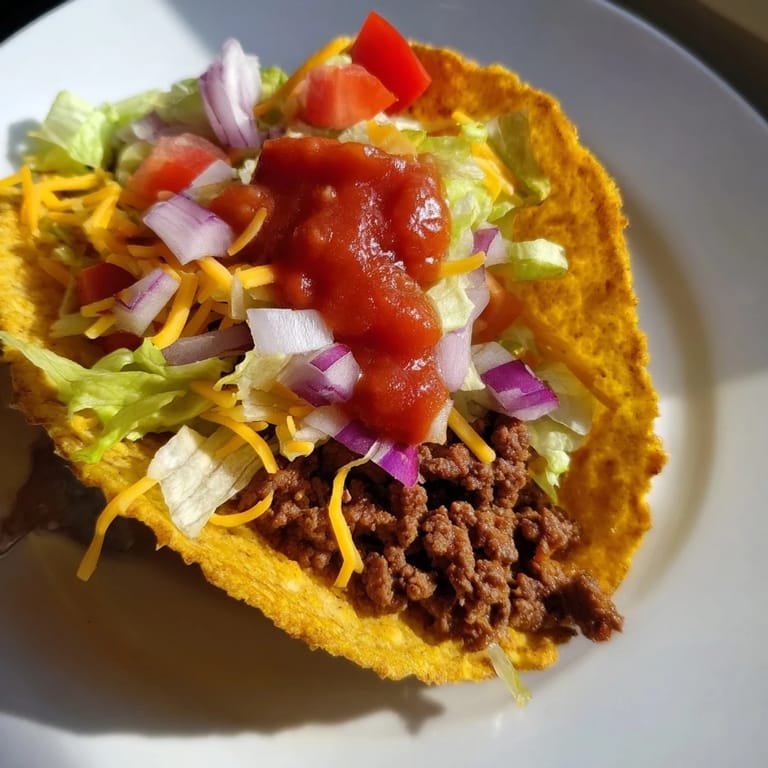 Savory American-style tacos sit, showcasing crispy shells overflowing with vibrant fillings and cheese.