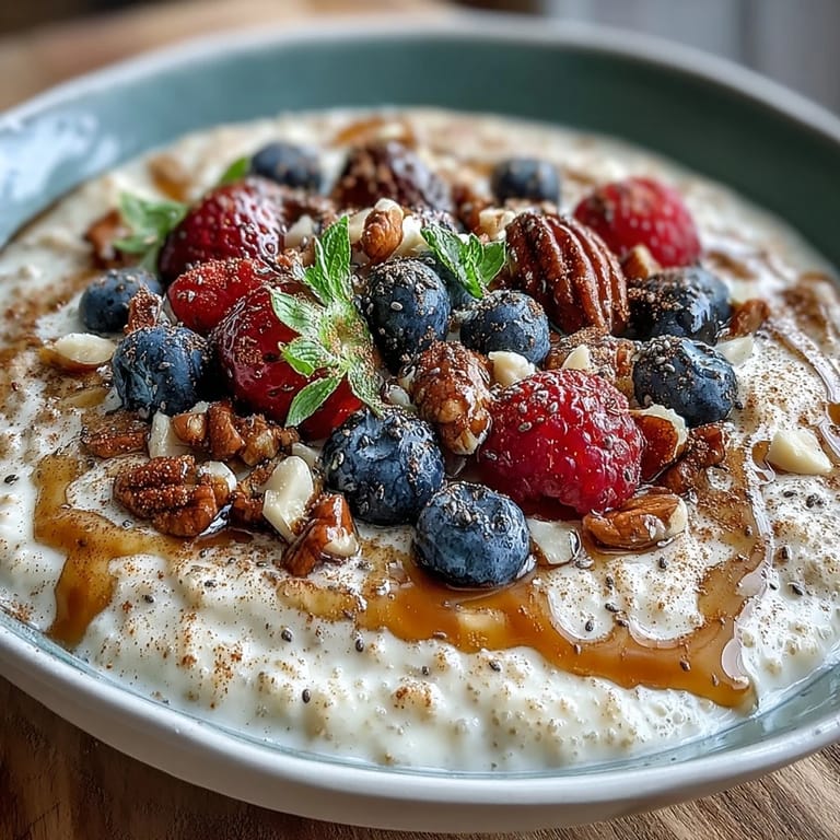 Hearty gluten-free millet porridge topped with fresh, juicy berries.