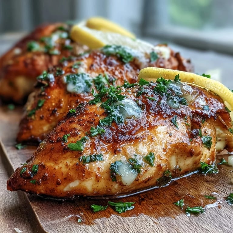 Freshly cooked Oven Baked Chicken Breast on a baking sheet, drizzled with olive oil.