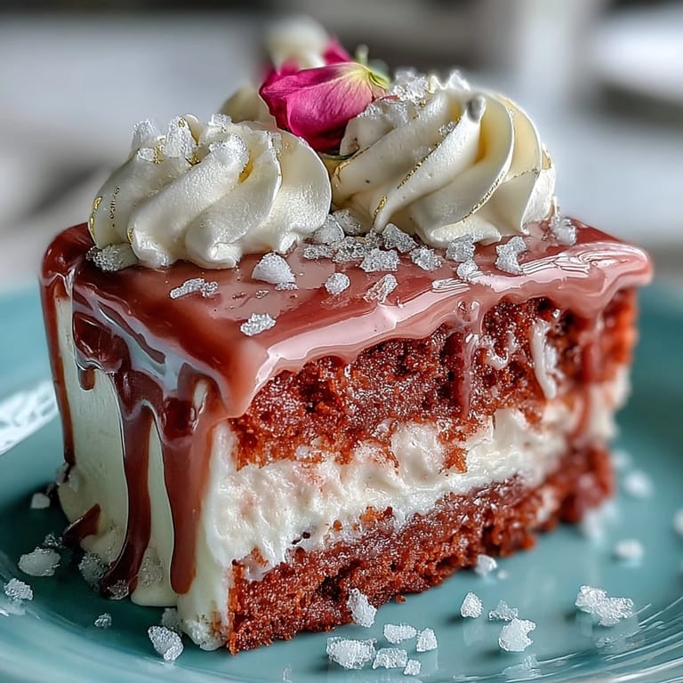 See this luscious Bridal Shower Rosé Velvet Cake, elegantly drizzled with gold.